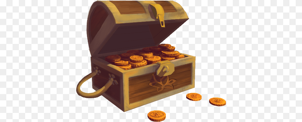 Wbg Chest Of Gold Coins Coin, Treasure Free Transparent Png