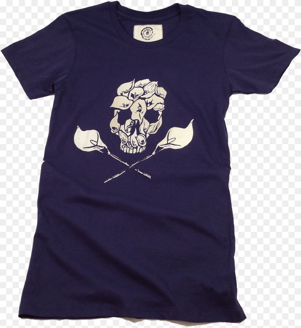 Wcfblue Lily Calla Skull Active Shirt, Clothing, T-shirt Free Png
