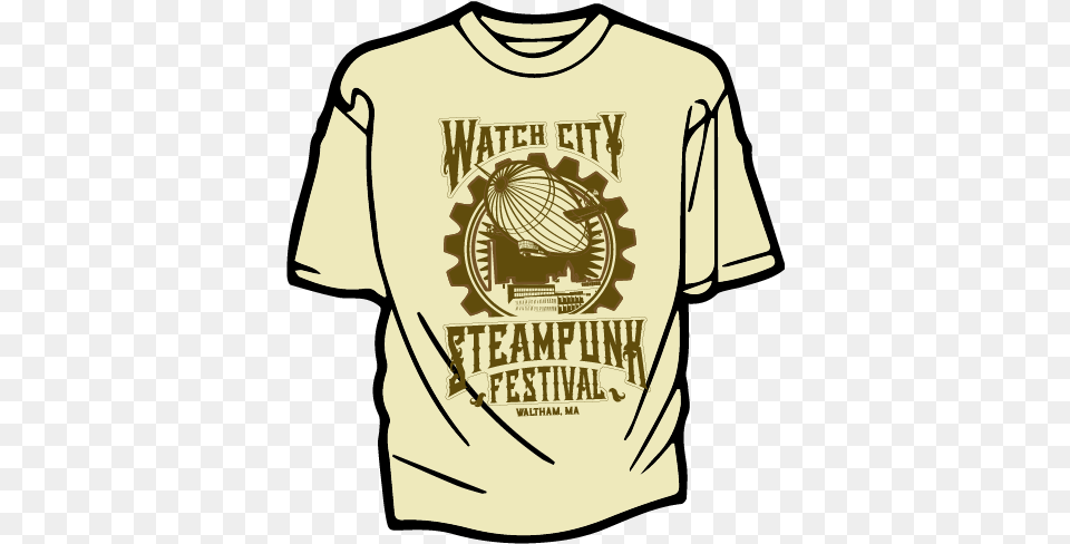 Wcsf Airship Tee Vegas Gold U2014 Watch City Steampunk Festival, Clothing, Shirt, T-shirt Free Png Download