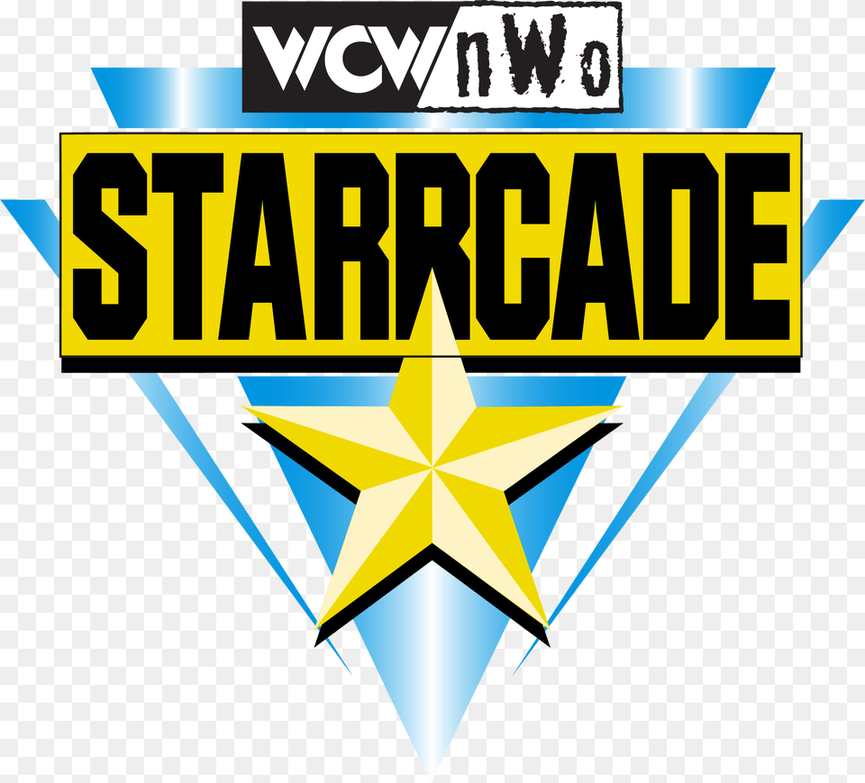 Wcw Starrcade Logo, Symbol, Star Symbol, Dynamite, Weapon Png Image