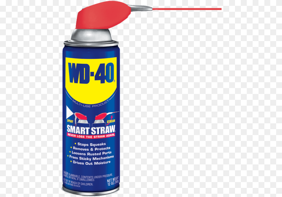 Wd 40 Aerosol With Smart Straw Wd, Can, Spray Can, Tin Free Png Download