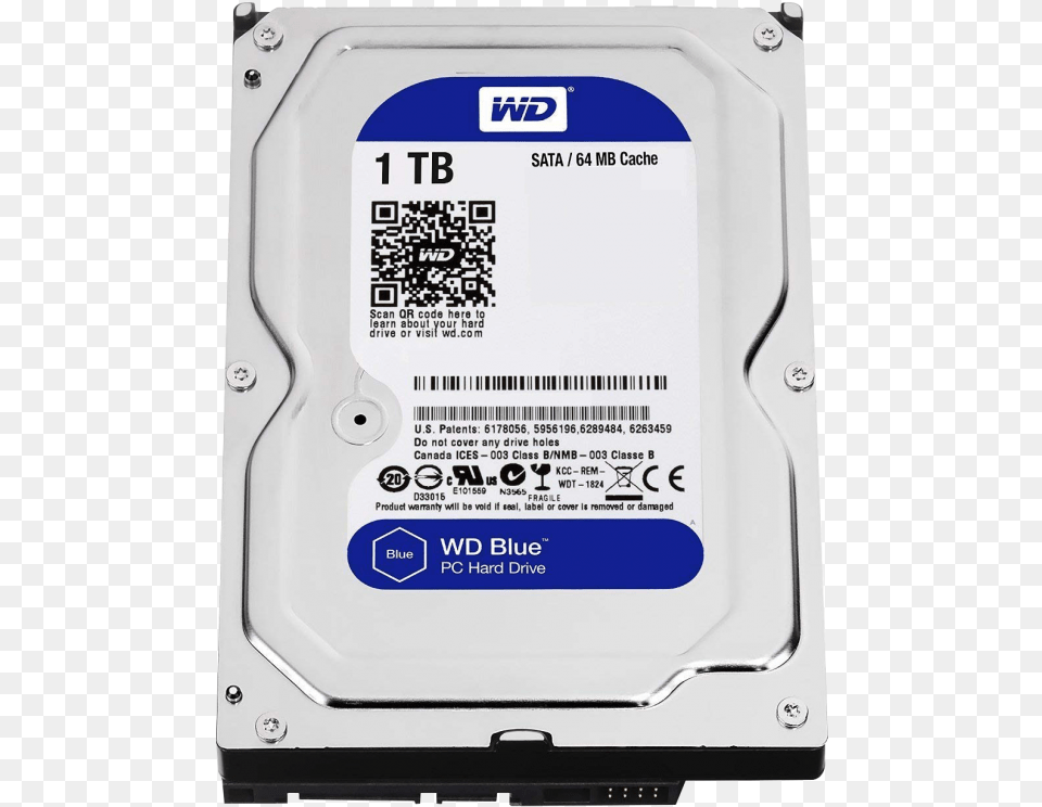 Wd Blue 1tb Sata 6 Gbs 5400 Rpm 64mb Cache 1tb Wd Hard Disk, Computer, Computer Hardware, Electronics, Hardware Png Image