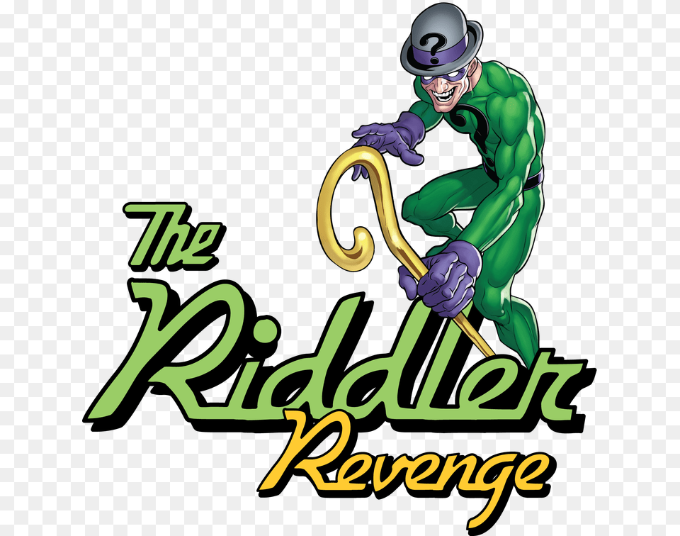 We Are Expanding Our Gotham City Section Of The Park Riddler39s Revenge Logo, Adult, Male, Man, Person Png Image
