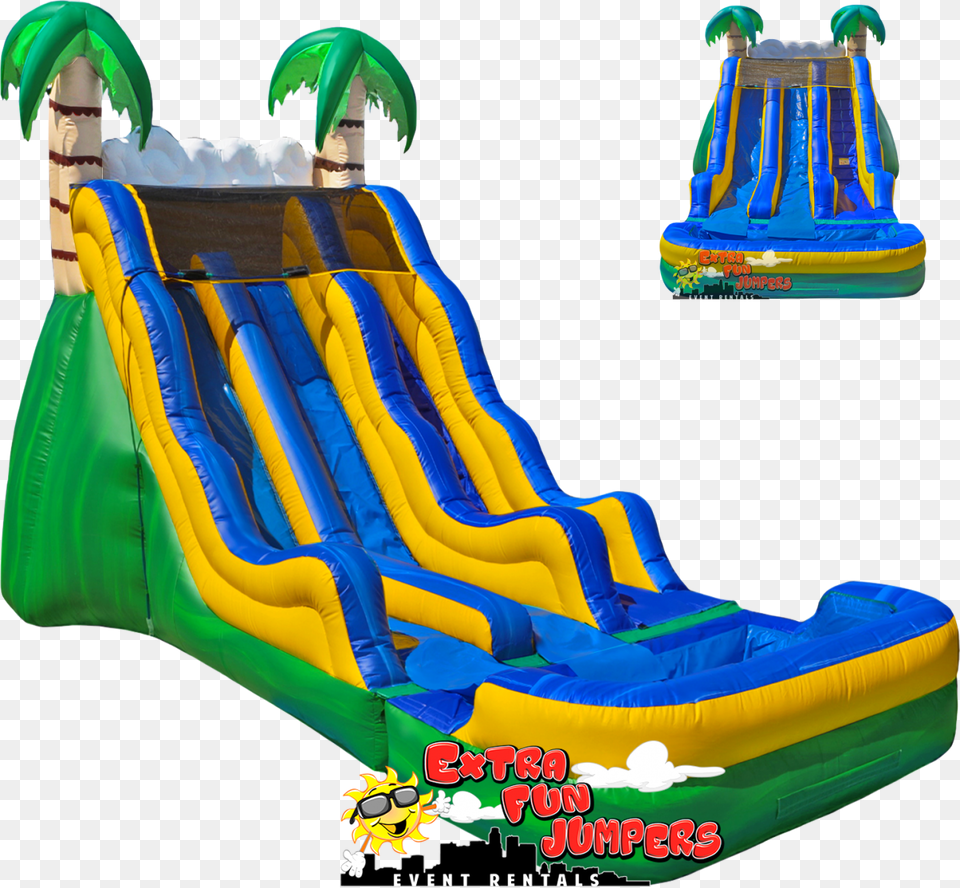 We Are Fully Insured Magic Jump 17 Tropical Wave Dual Slide, Toy, Inflatable Png Image