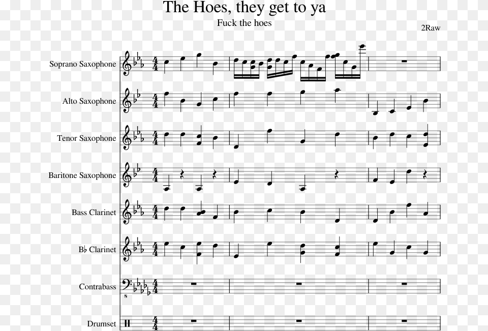 We Are Number One Flute Sheet Music, Gray Free Transparent Png