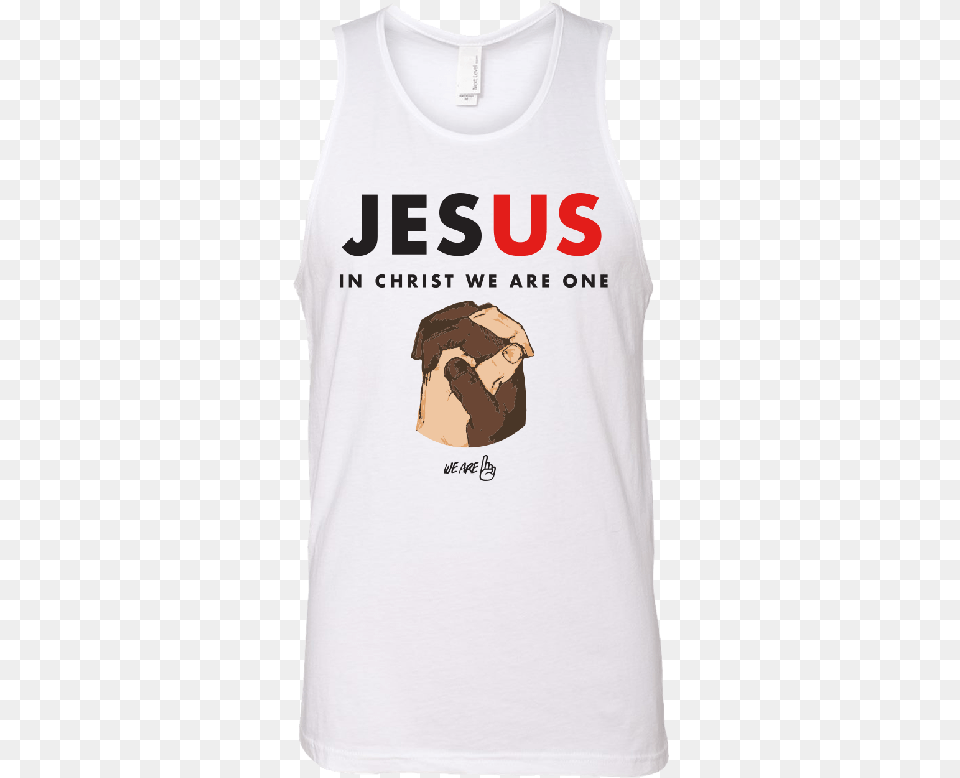 We Are One Jesus White Tank Active Tank, Clothing, T-shirt, Tank Top, Shirt Png Image