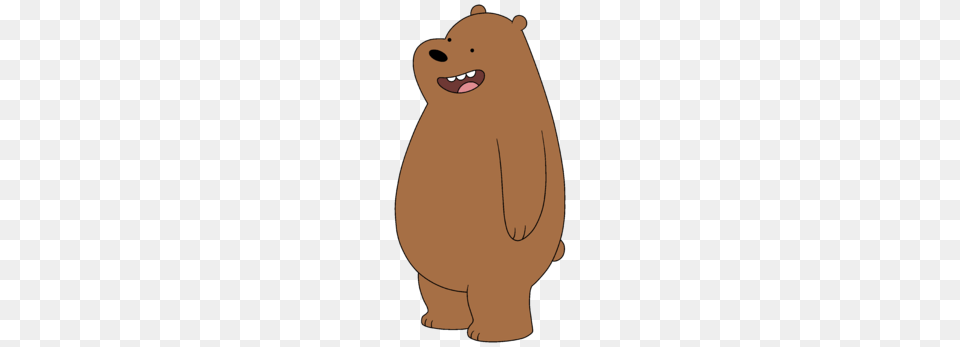 We Bare Bears Grizzly Standing, Cartoon, Animal, Bear, Mammal Png Image