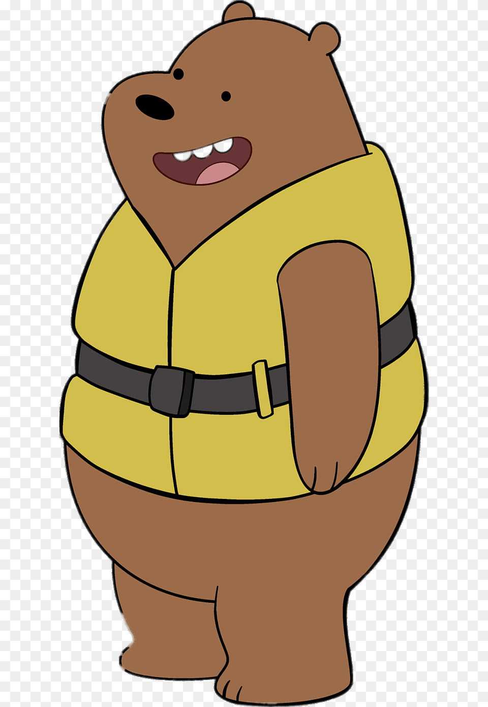 We Bare Bears Grizzly Wearing Life Vest, Clothing, Lifejacket, Baby, Person Free Png Download