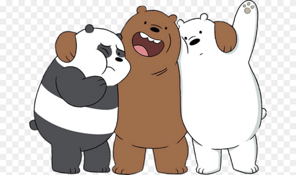 We Bare Bears Hugging We Bare Bears, Animal, Bear, Mammal, Wildlife Png Image