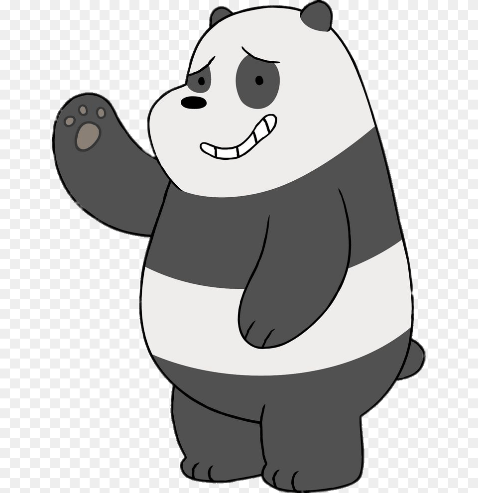 We Bare Bears Panda Waving Grizz Panda We Bare Bears, Animal, Bear, Mammal, Wildlife Png