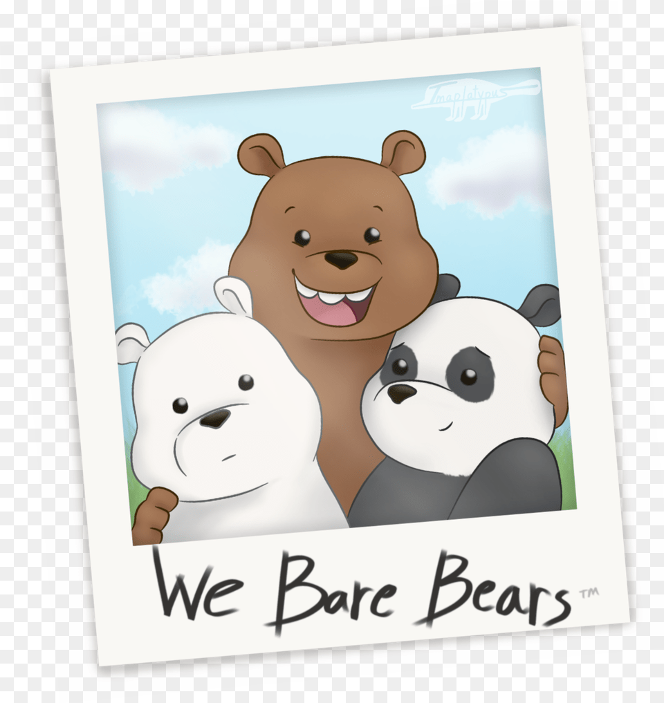 We Bare Bears Selfie Hd Download Polaroid We Bare Bears, Animal, Bear, Mammal, Wildlife Free Png
