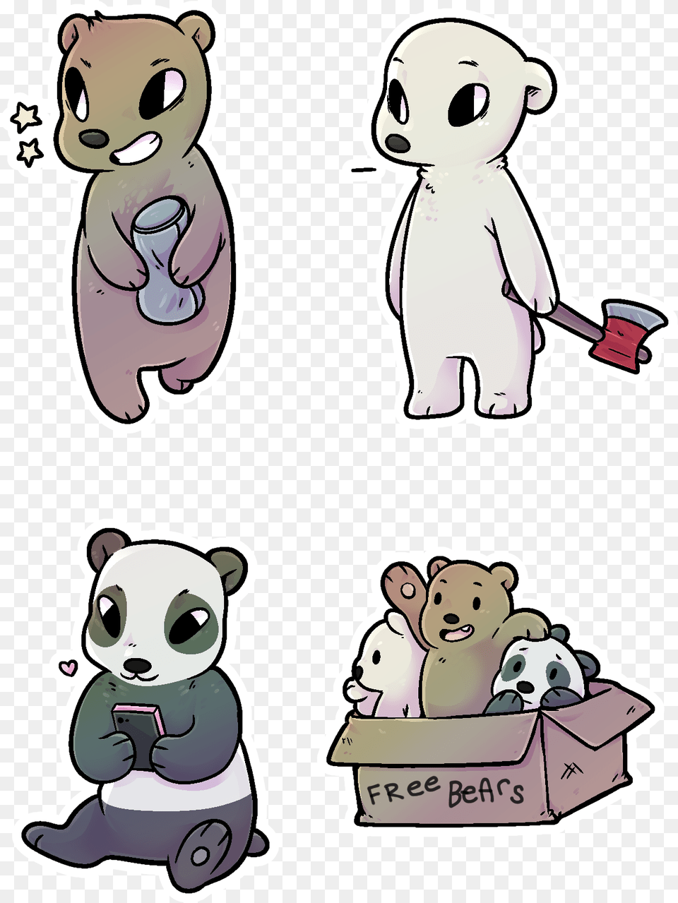 We Bare Bears Stickers Buizel Giant Pokemon, Animal, Mammal, Wildlife, Bear Png