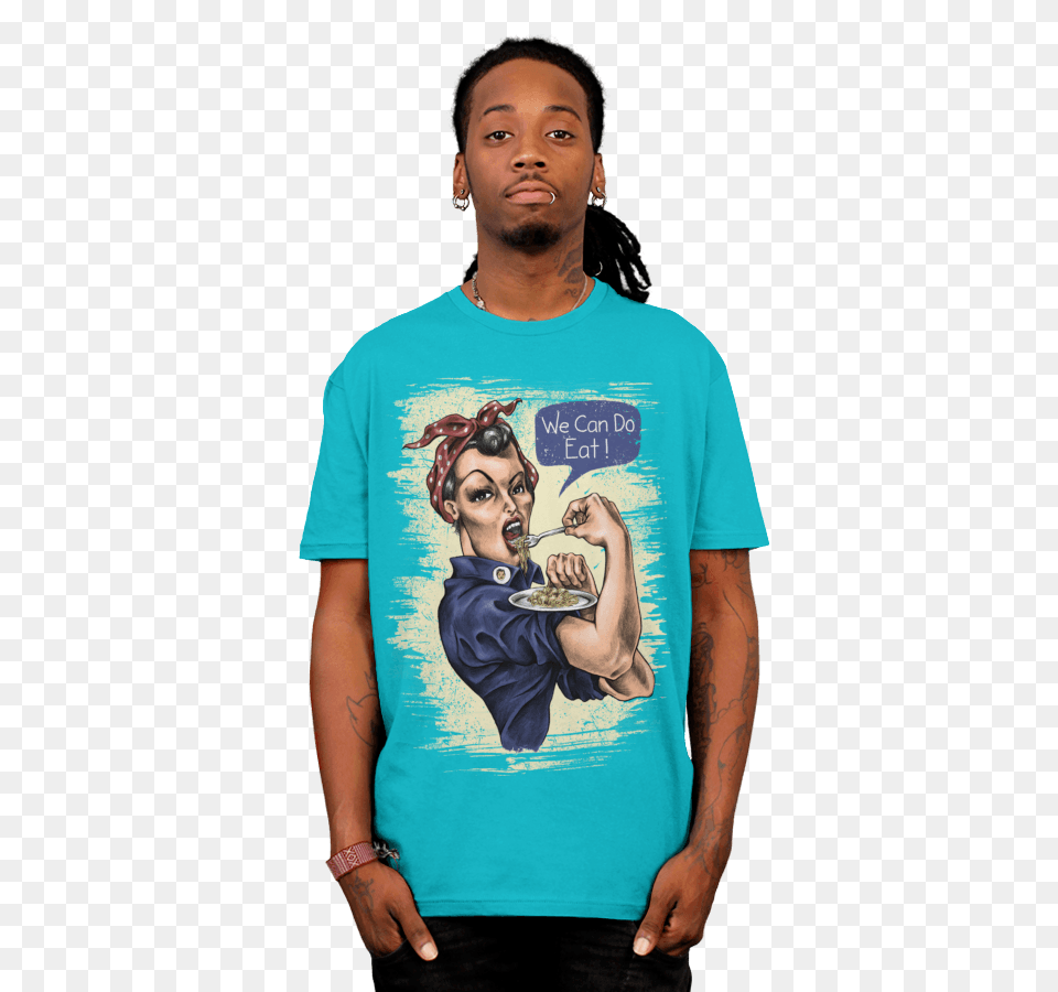 We Can Do Eat T Shirt, Clothing, T-shirt, Adult, Person Free Transparent Png