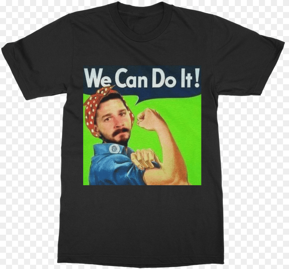 We Can Do It Meme Classic Adult T Shirtclass Rosie The Riveter, Clothing, T-shirt, Male, Man Png Image