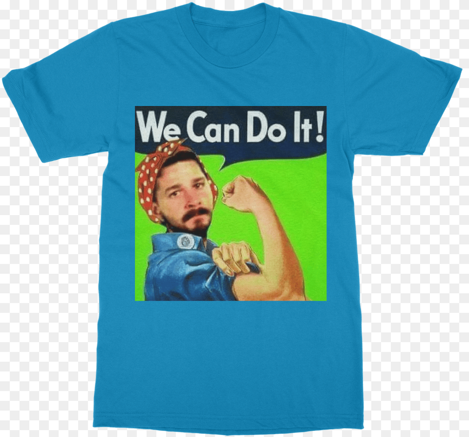 We Can Do It Meme Classic Adult T Shirtclass World War Patriotism Propaganda, Clothing, T-shirt, Male, Man Png Image