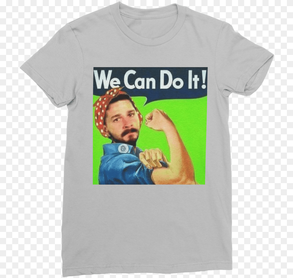 We Can Do It Meme Classic Women S T Shirt Rosie The Riveter, Clothing, T-shirt, Adult, Male Png Image