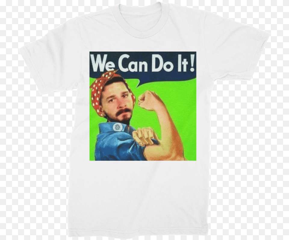 We Can Do It Meme Premium Jersey Men S T Shirt Rosie The Riveter, Clothing, T-shirt, Adult, Male Free Transparent Png