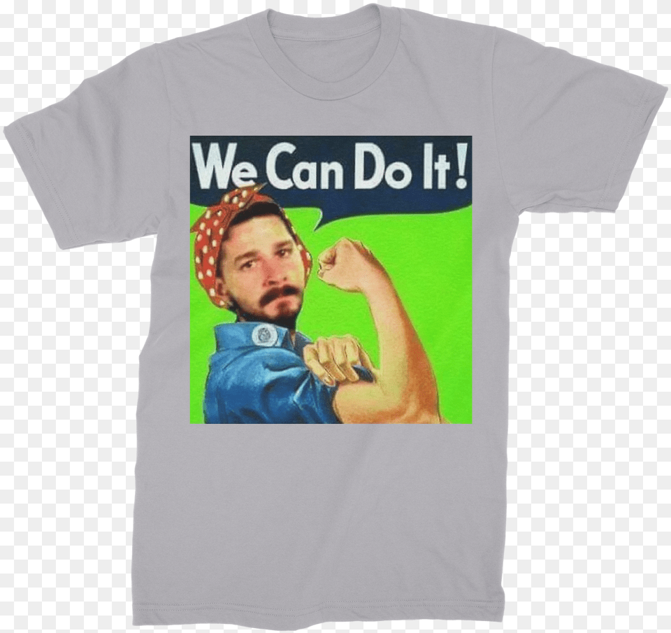 We Can Do It Meme Premium Jersey Men S T Shirt We Can Do It Memes, Clothing, T-shirt, Adult, Male Png Image