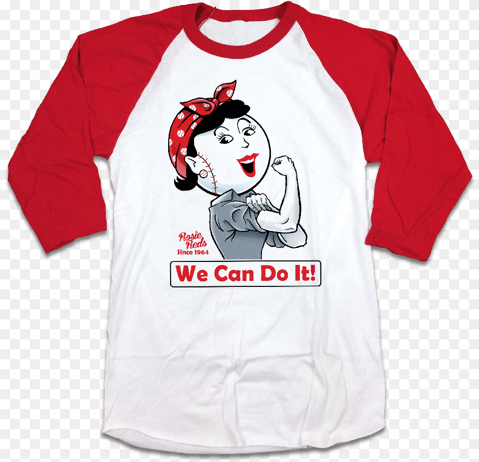 We Can Do It Rosie Reds Cincy Shirts Short Sleeve, Clothing, Shirt, T-shirt, Baby Png Image