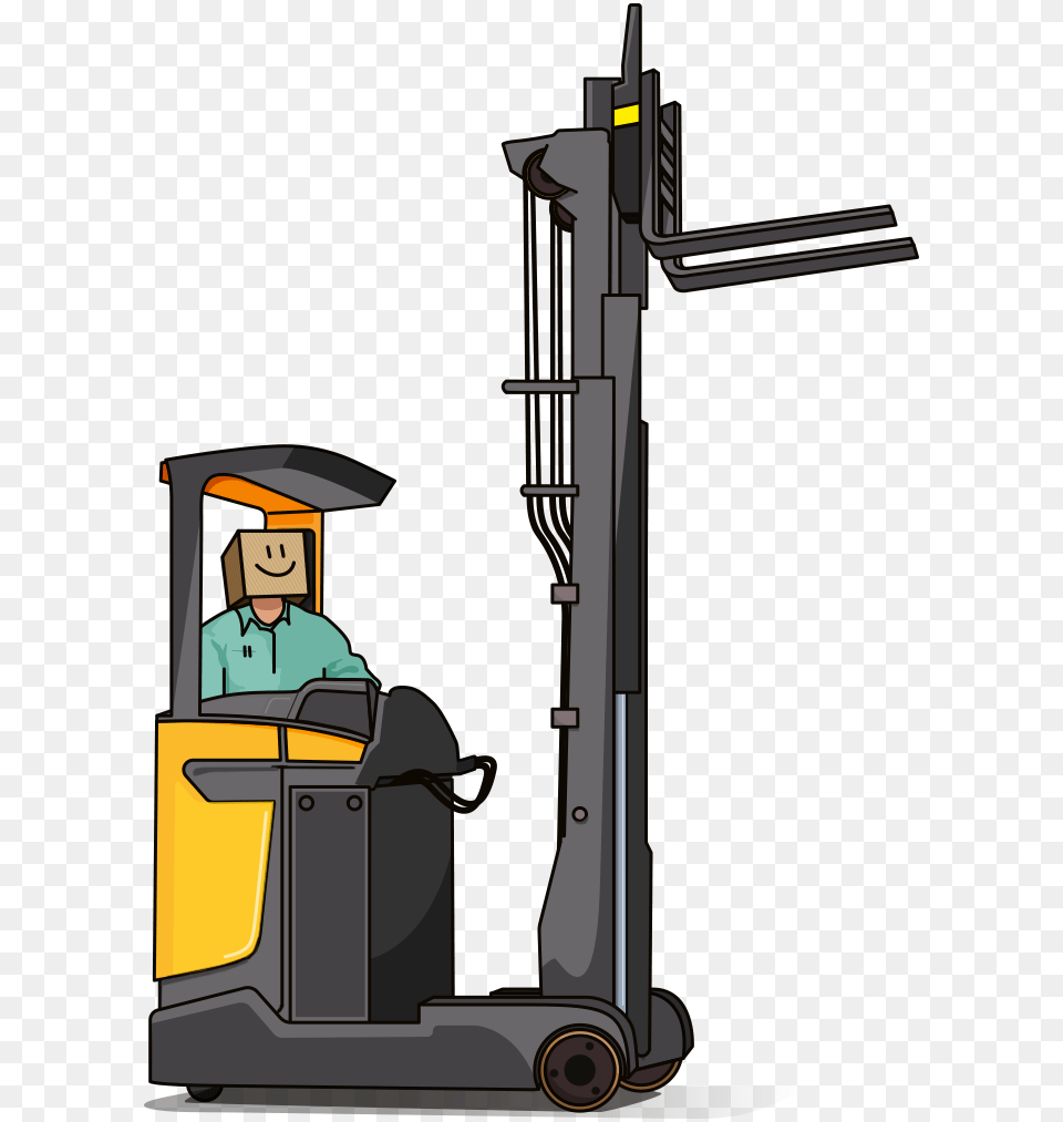 We Can Manage Your Stocks So You Can Have The Quantity Reach Truck Forklift Cartoons, People, Person, Bulldozer, Machine Free Transparent Png