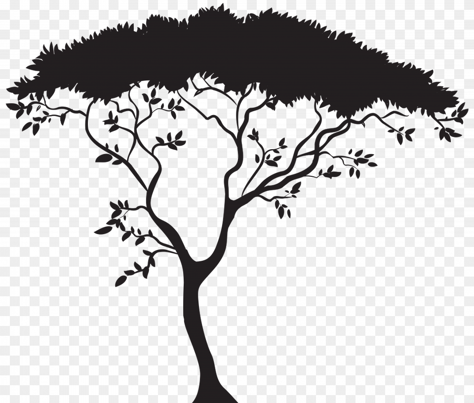 We Draw Animals African Tree Silhouette, Art, Plant, Drawing Png Image
