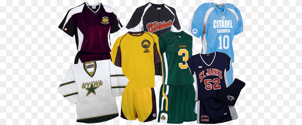 We Embroider And Print Clothing For All Sorts Of Customers Sports Gear Clothing, Shirt, Jersey, T-shirt Free Png Download