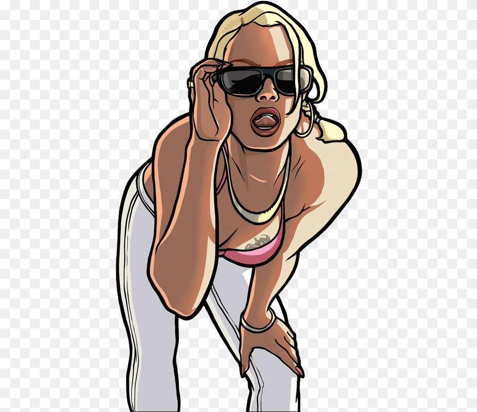 We Hope To See You In Og Soon And Join Us Gta San Andreas Girl, Accessories, Sunglasses, Person, Woman Png Image