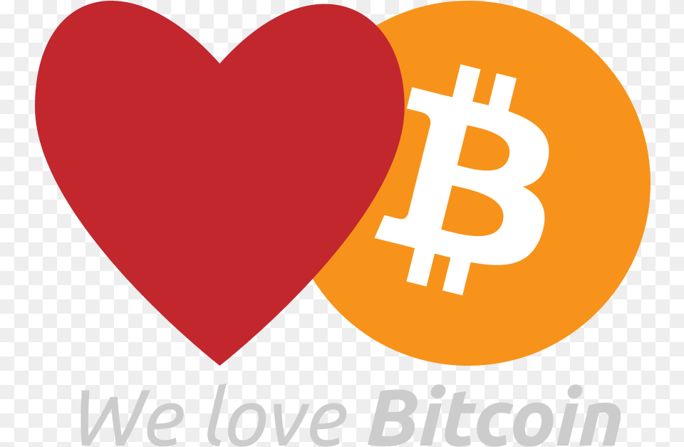 We Love Bitcoin, Logo, Heart Png Image