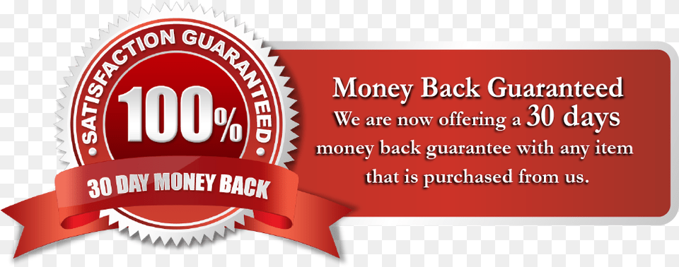 We Offer A 30 Days Money Back Guarantee 100 Satisfaction Guarantee, Logo, Dynamite, Weapon, Paper Png Image