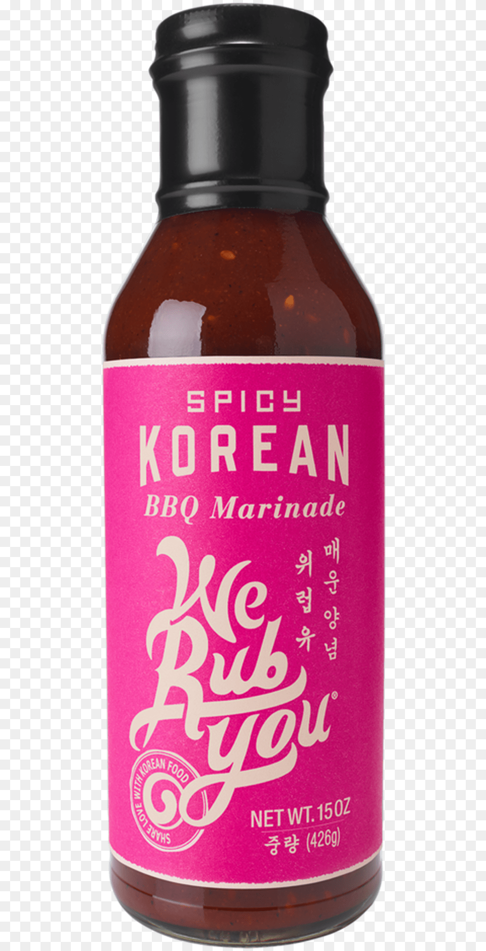 We Rub You Spicy Korean Bbq Sauce, Alcohol, Beer, Beverage, Food Free Png