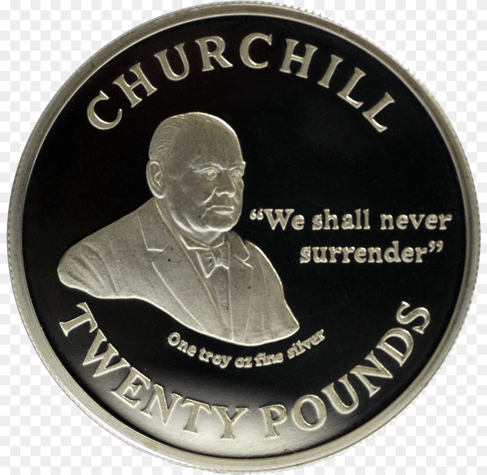 We Shall Never Surrender Coin, Adult, Male, Man, Person Free Png Download