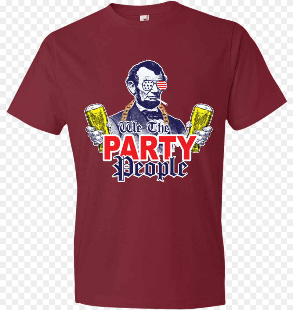 We The Party People 980 Anvil Lightweight T Shirt 45 Oz, Clothing, T-shirt, Adult, Male Png