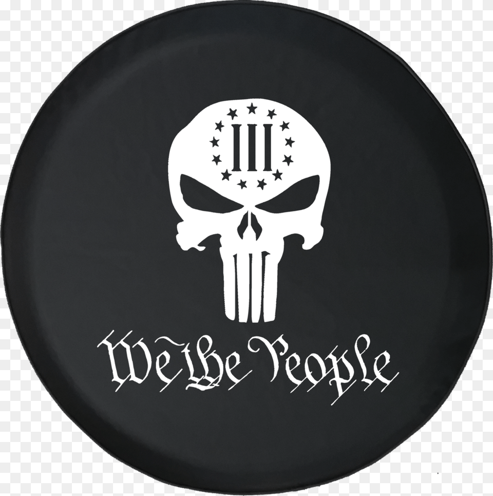 We The People Punisher Skull Constitutional 3 Freedom Punisher Jeep Tire Cover, Plate, Person, Symbol Free Transparent Png