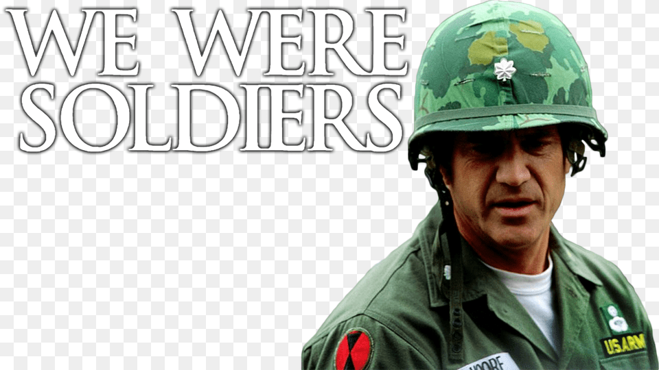 We Were Soldiers Clearart Image We Are Soldier Movie, Helmet, Clothing, Hardhat, Person Free Transparent Png