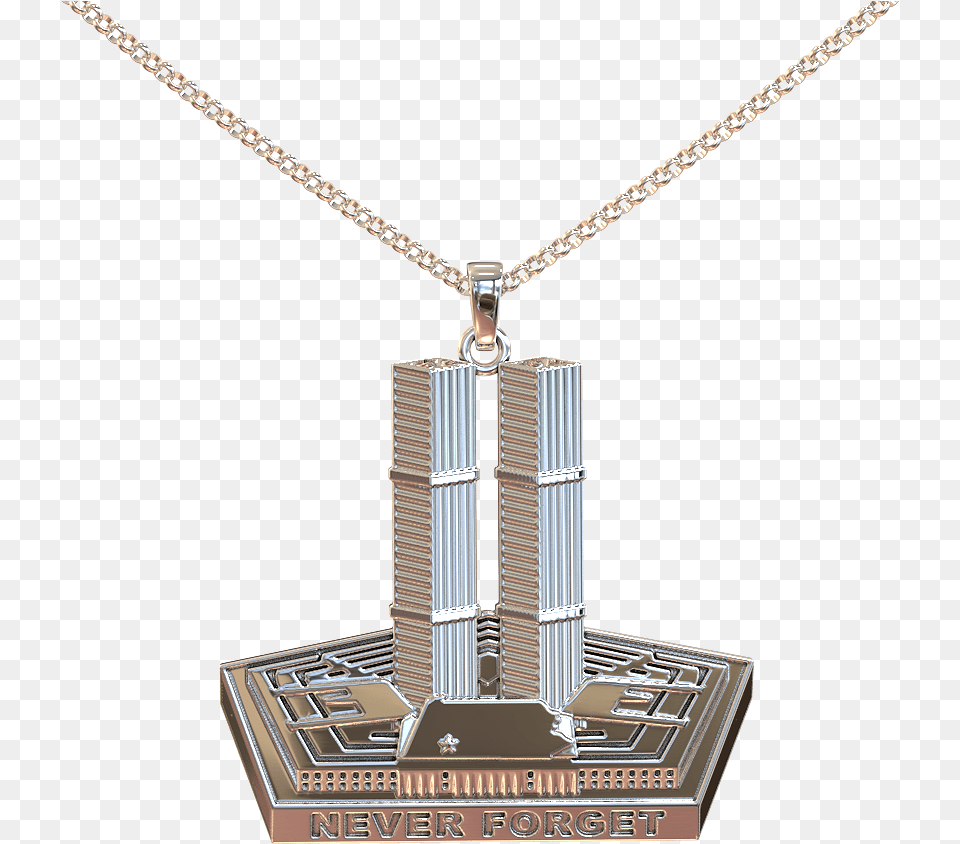 We Will Never Forget Twin Tower Pendant, Accessories, Jewelry, Necklace Png