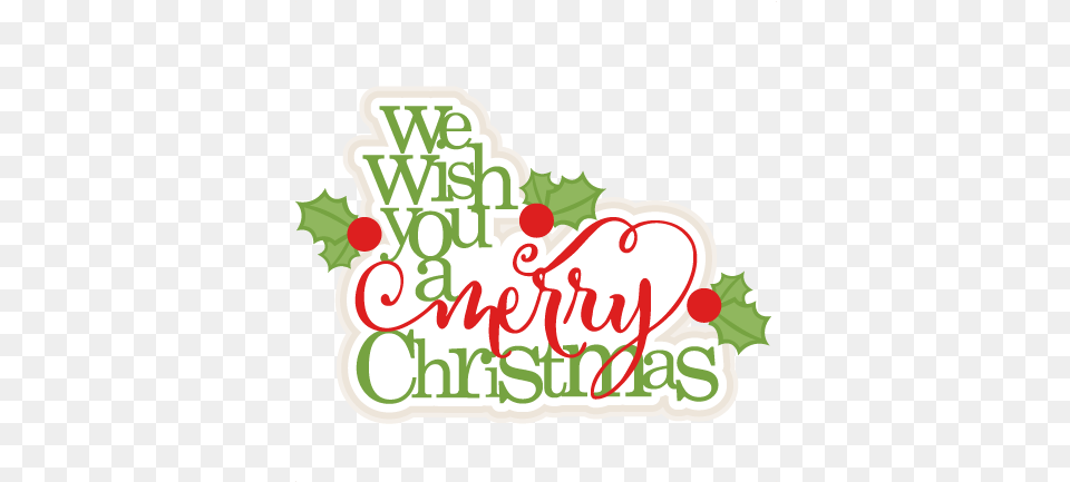 We Wish You A Merry Christmas Scrapbook Title Cut Clipart We Wish You A Merry Christmas, Weapon, Dynamite, Mail, Greeting Card Free Png