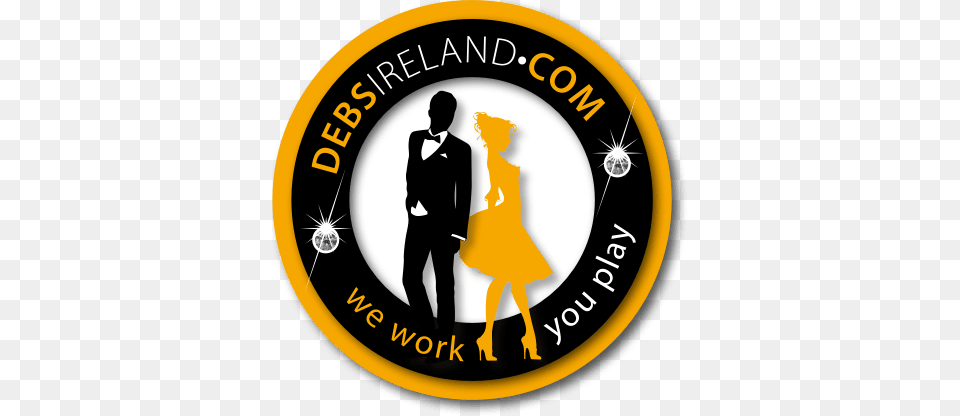 We Work You Play Debs Ireland, Logo, Adult, Person, Man Png Image