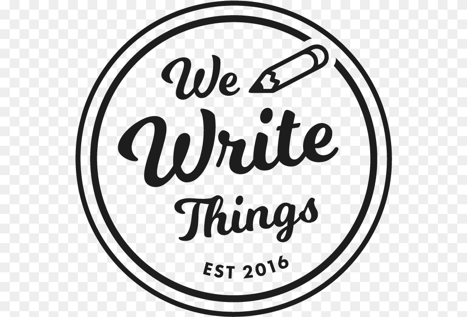 We Write Things Circle, Text Png