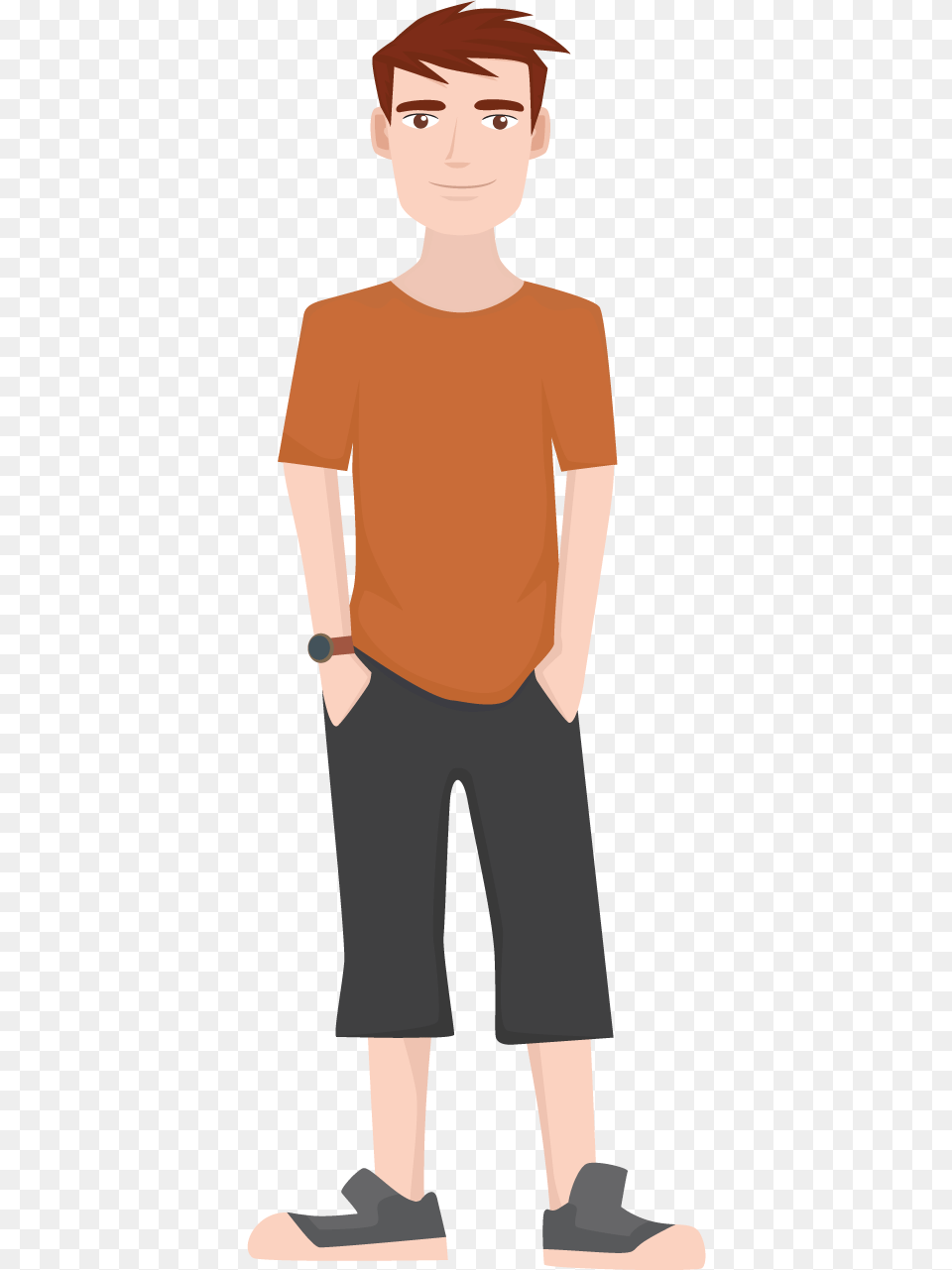 Wealthy Men Clipart Man Transparent Images Man Clipart Transparent, Clothing, T-shirt, Shorts, Boy Free Png Download