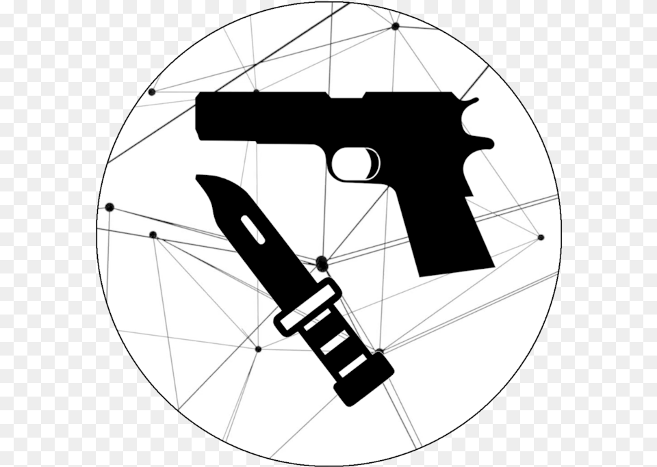 Weapon, Firearm, Gun, Handgun, Stencil Free Png Download
