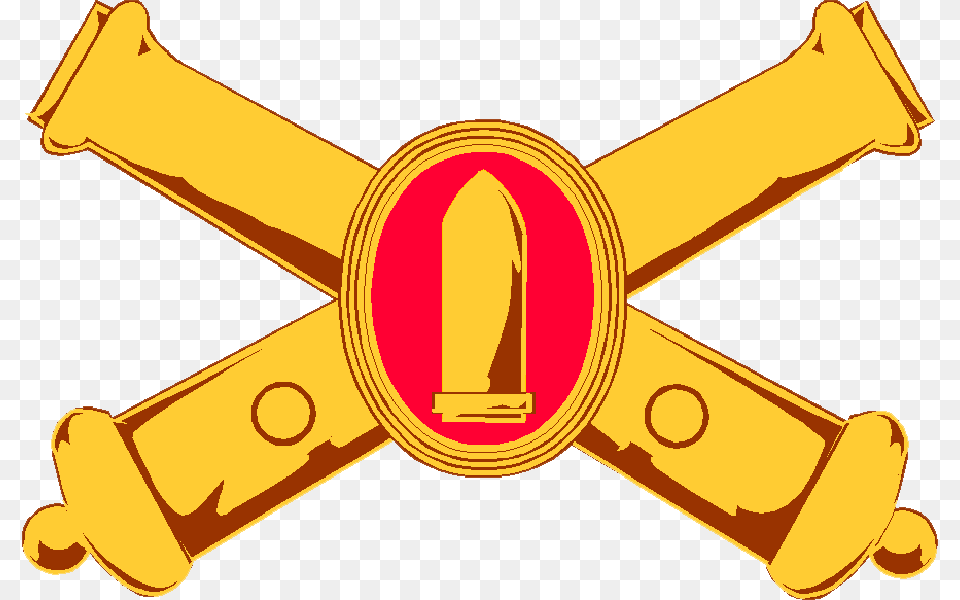 Weapon Clip Us Army Wwii Us Army Coastal Artillery, Gold, Logo, Symbol, Animal Free Transparent Png