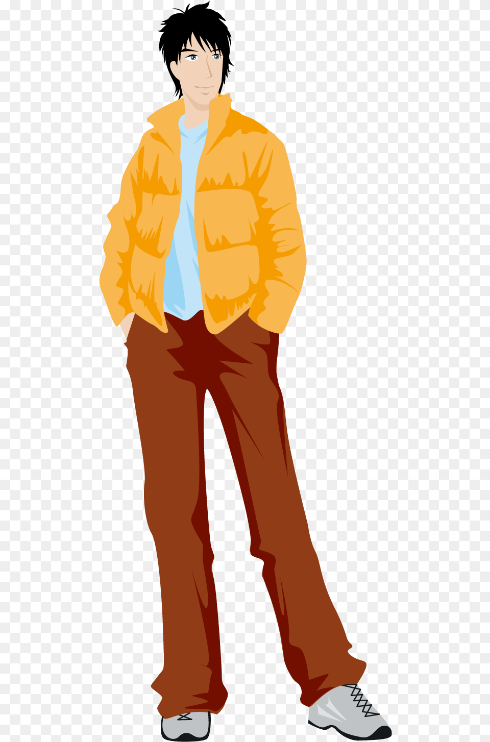 Wearing A Jacket Of Handsome Guy Download Men Model Clipart, Long Sleeve, Sleeve, Clothing, Coat Png Image