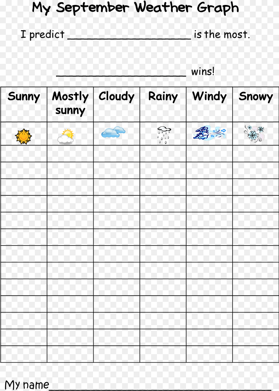 Weather Chart 2nd Grade Png Image