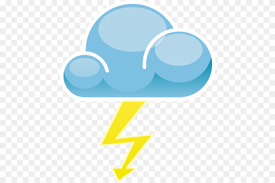 Weather Cloud Lightning Vector Graphic On Pixabay Thunder And Lightning Symbol, Clothing, Hat Free Transparent Png