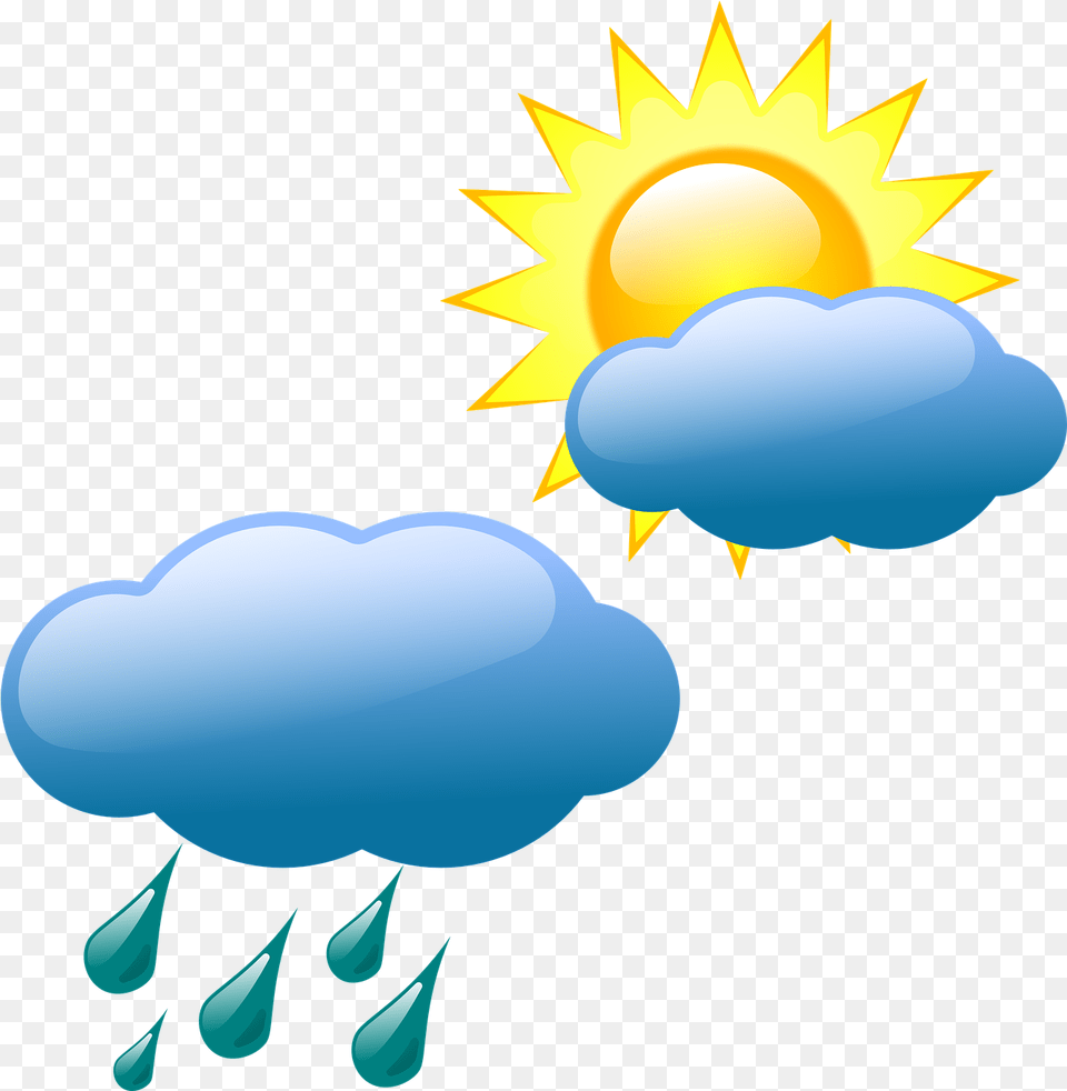 Weather Forecasting Symbol Clip Art Drizzle Sunny Weather Weather Clip Art, Nature, Outdoors, Sky, Body Part Free Png