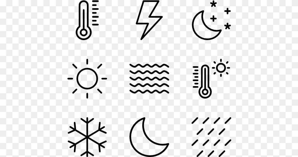 Weather Icon Compilation Weather Forecasting, Gray Png Image