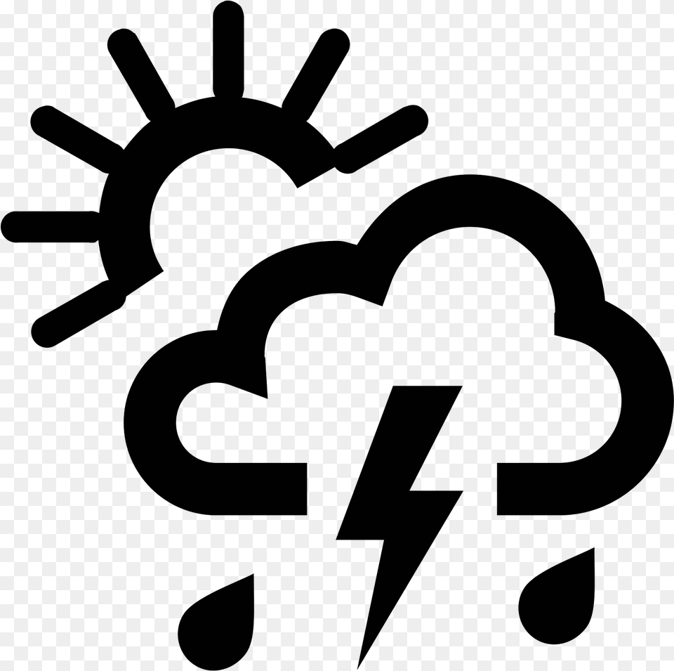 Weather Icon Icon Storm, Gray Png Image