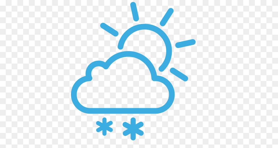 Weather Icon Snow Snow In Cloudy Weather Snowfall Icon With, Nature, Outdoors Free Png Download