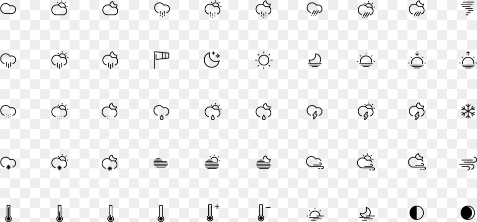 Weather Icon Type, Gray Free Png Download