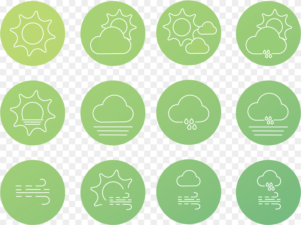 Weather Icons Earth At Different Angles, Green Png Image